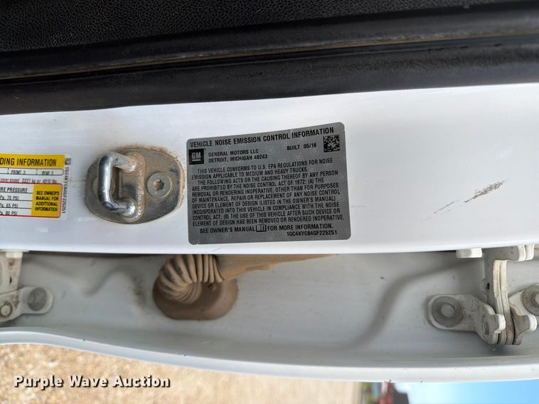 image for item FB5901 2016 Chevrolet Silverado 3500HD Crew Cab pickup truck