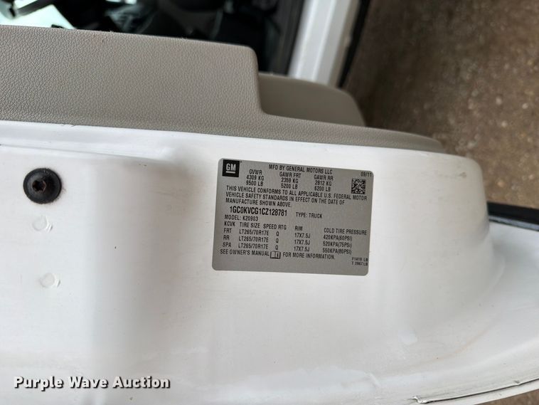 image for item FB5932 2012 Chevrolet Silverado 2500HD pickup truck