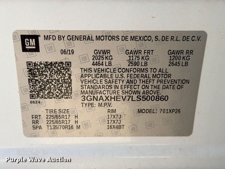 image for item FB8288 2020 Chevrolet Equinox SUV