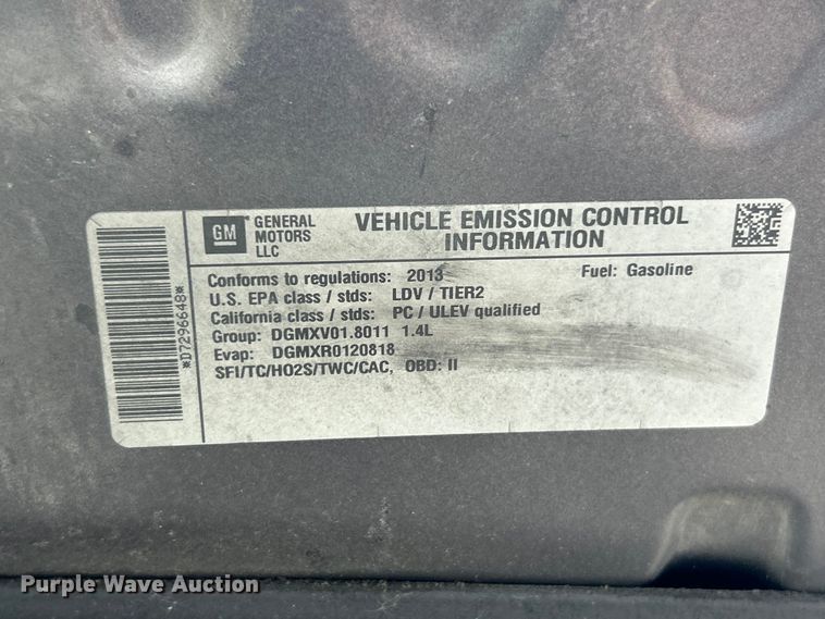 image for item FC2831 2013 Chevrolet Cruze LT 