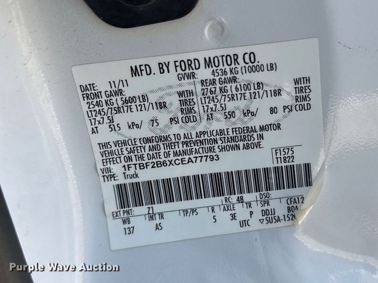 image for item FC4069 2012 Ford F250 Super Duty truck