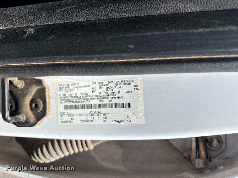 image for item FC4073 2018 Ford F150 Crew Cab pickup truck