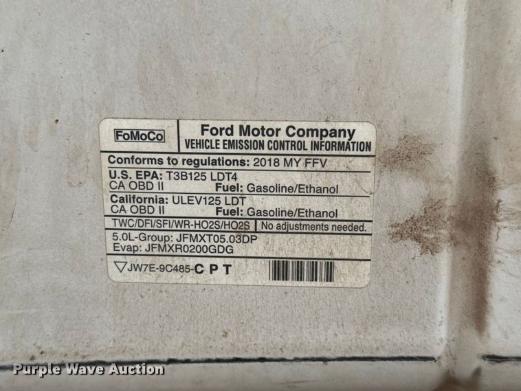 image for item FC4076 2018 Ford F150 Ext. Cab pickup truck