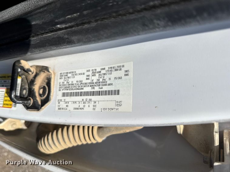 image for item FC4078 2020 Ford F-150 Crew Cab pickup truck