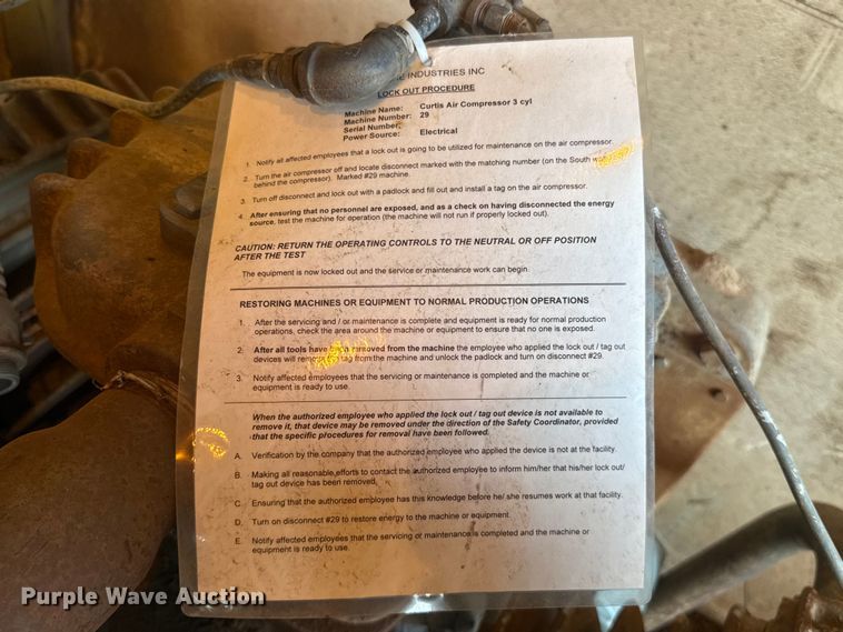 image for item FC4106 Curtis air compressor