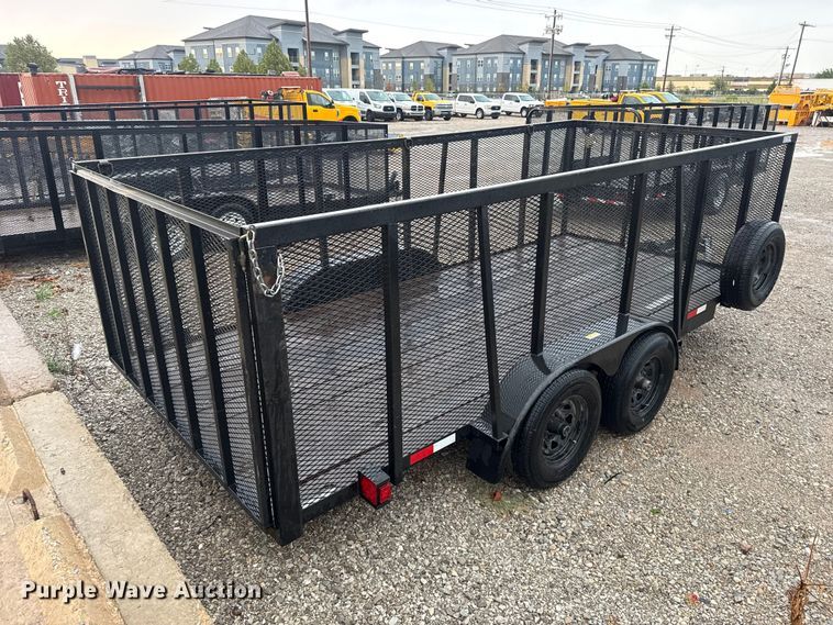 image for item FC4137 2024 Outlaw by Bama Built Trailers 7X16 2X3TA10KB G utility trailer