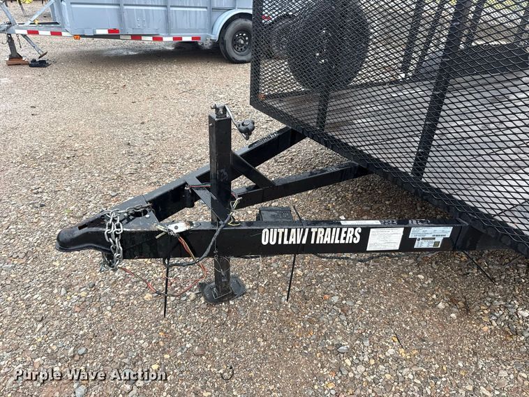 image for item FC4137 2024 Outlaw by Bama Built Trailers 7X16 2X3TA10KB G utility trailer