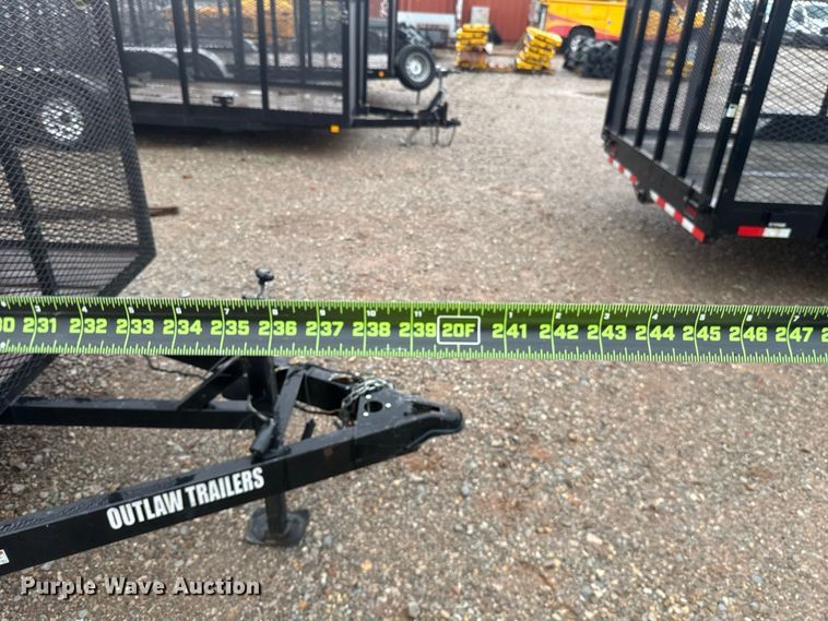 image for item FC4137 2024 Outlaw by Bama Built Trailers 7X16 2X3TA10KB G utility trailer