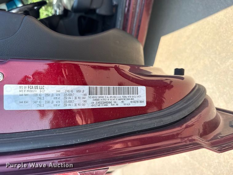 image for item FC4161 2017 Dodge Grand Caravan van