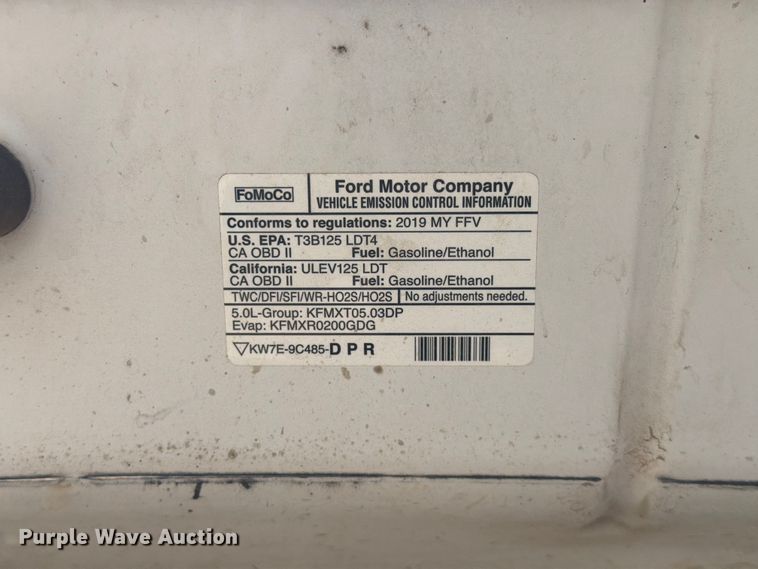 image for item FI0344 2019 Ford F150 Ext. Cab pickup truck