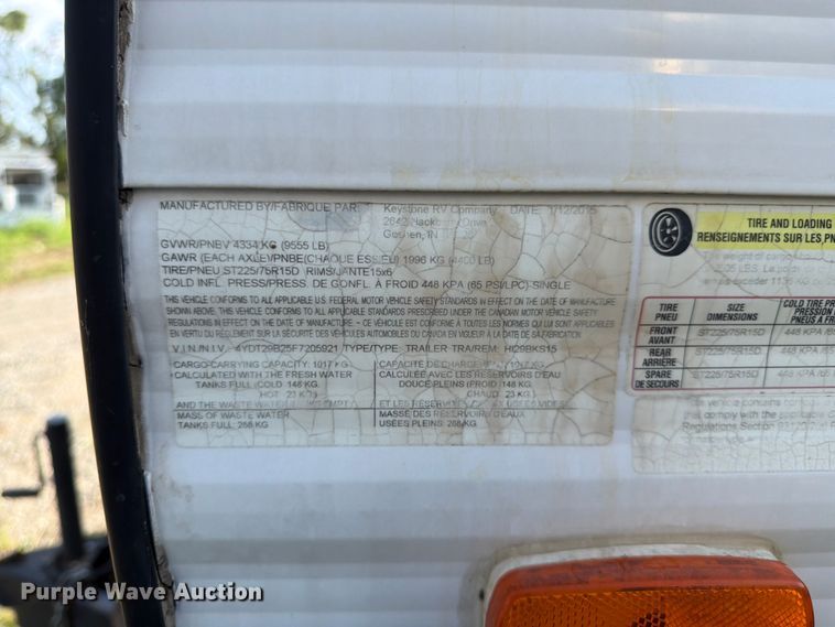 image for item FK3274 2015 Keystone Hideout camper