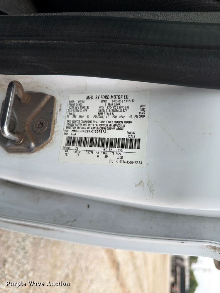 image for item FK3302 2019 Ford Transit Connect van