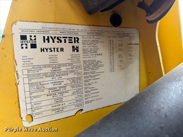 image for item FK3327 Hyster H50XL forklift