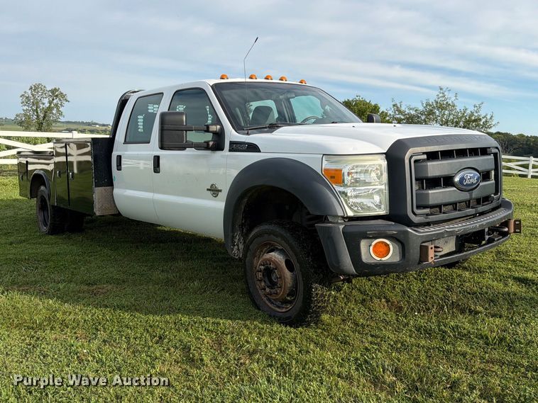 image for item FK3590 2013 Ford F550 Super Duty Crew Cab flatbed truck