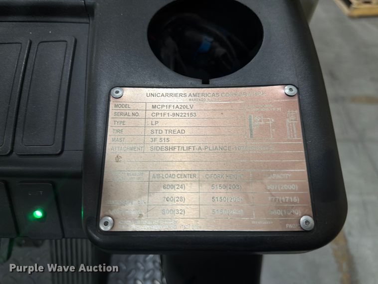 image for item FK4578 2018 UniCarriers CFS40 forklift