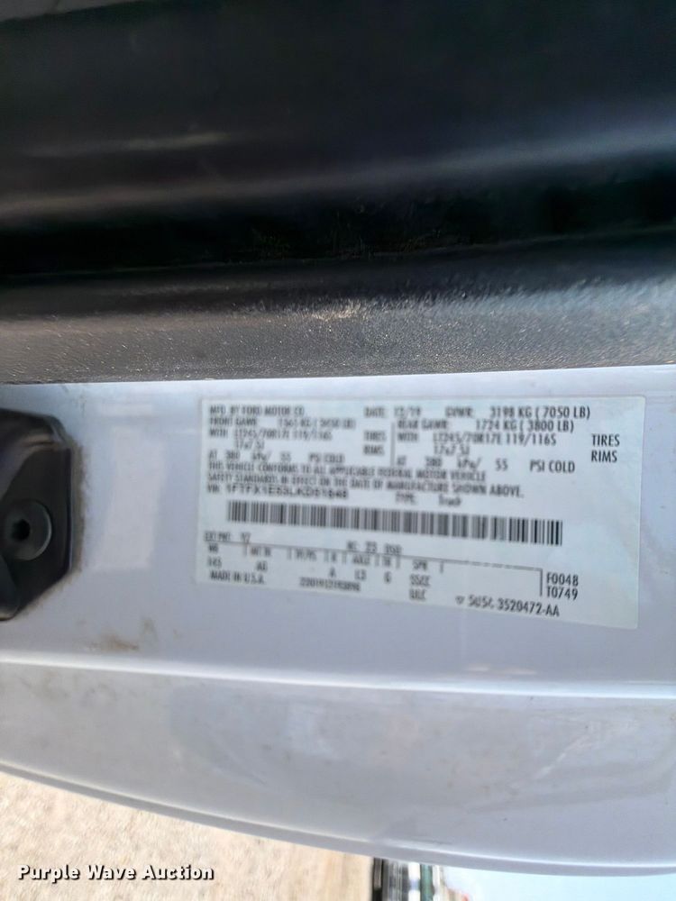 image for item FK5035 2020 Ford F150 Ext. Cab pickup truck