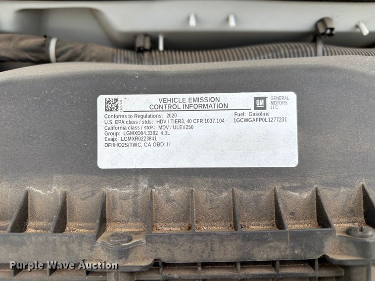 image for item FN2031 2020 Chevrolet Express 2500 utility van