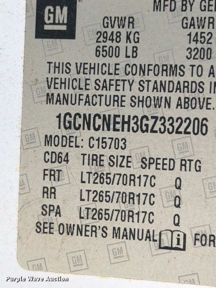 image for item FN2033 2016 Chevrolet Silverado 1500 utility bed pickup truck