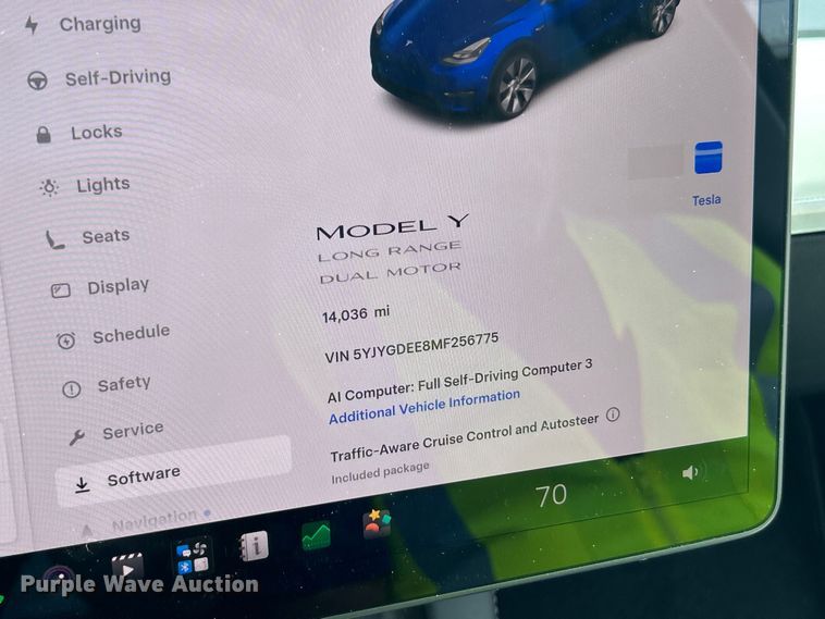 image for item FT6094 2021 Tesla Model Y SUV