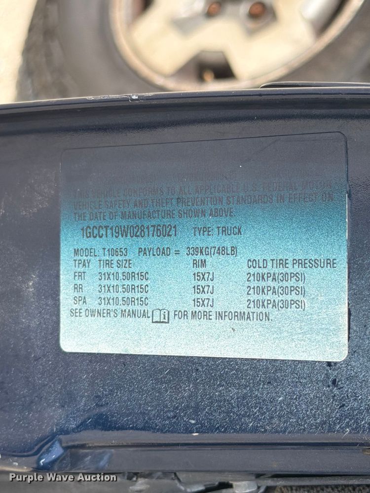 image for item FT6141 2002 Chevrolet S10 LS Ext. Cab pickup truck