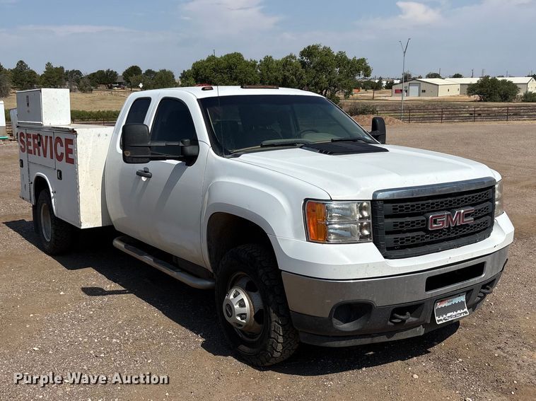 image for item JM9418 2011 GMC Sierra 3500 Ext. Cab utility bed pickup truck