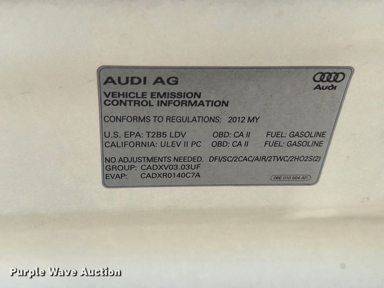 image for item MZ9743 2012 Audi A7 