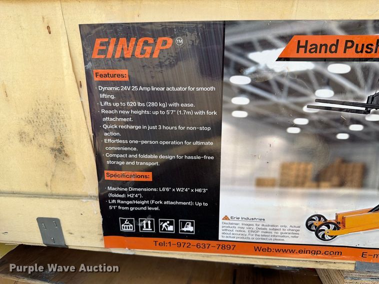 image for item NC9910 (13) EINGP PHT620 hand push electric forklift