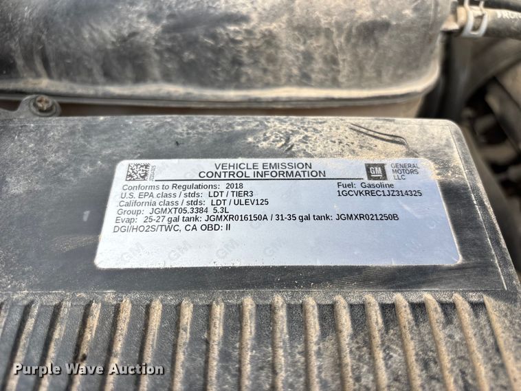 image for item NM9944 2018 Chevrolet Silverado LT Ext. Cab pickup truck
