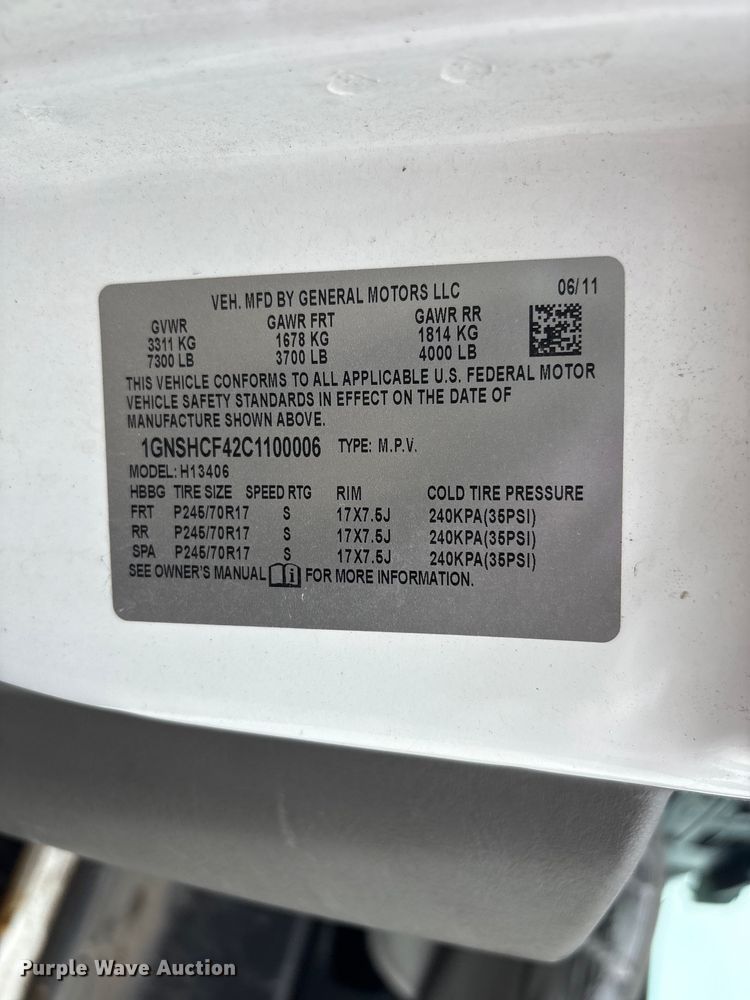 image for item YA4218 2012 Chevrolet Express 1500 van