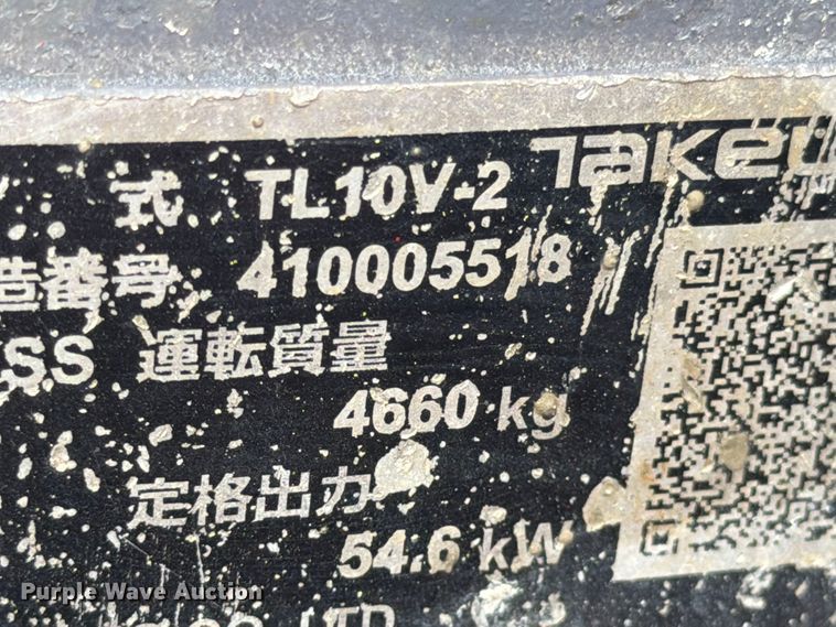 image for item YA4260 2022 Takeuchi TL10V2 tracked skid steer loader