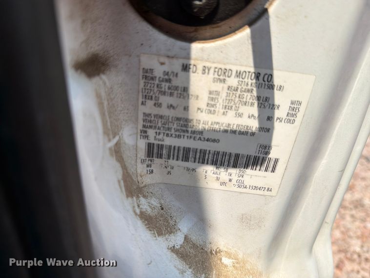 image for item YA4284 2015 Ford F350 Super Duty Ext. Cab pickup truck