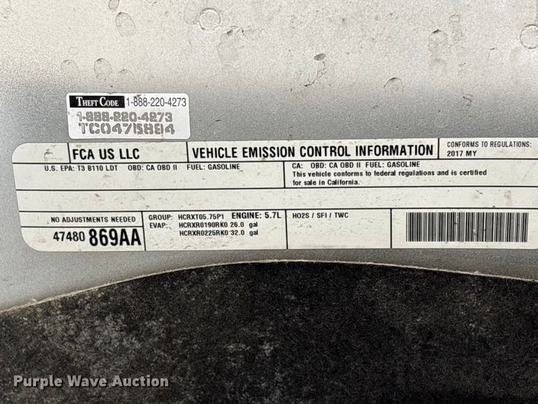 image for item YA4494 2017 RAM 1500 Crew Cab pickup truck