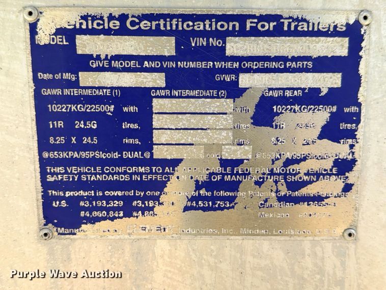 image for item DU1521 2016 Clement ADW3947 end dump trailer