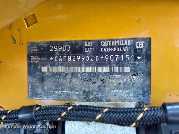 image for item DZ4552 2022 Caterpillar 299D3 tracked skid steer loader
