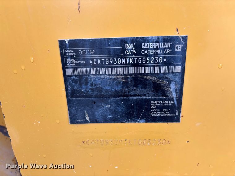 image for item DZ4575 2019 Caterpillar 930M wheel loader