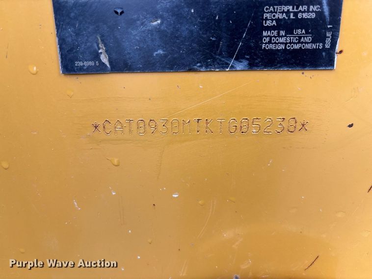 image for item DZ4575 2019 Caterpillar 930M wheel loader