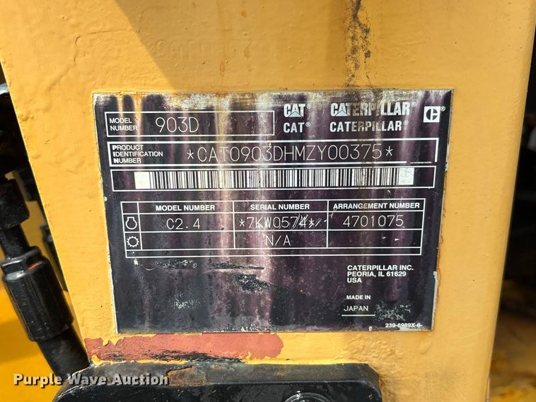 image for item DZ4583 2020 Caterpillar 903D wheel loader