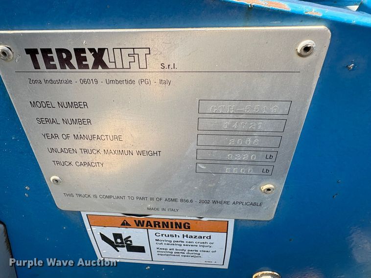 image for item EA0009 2006 Genie GTH-5519 telehandler