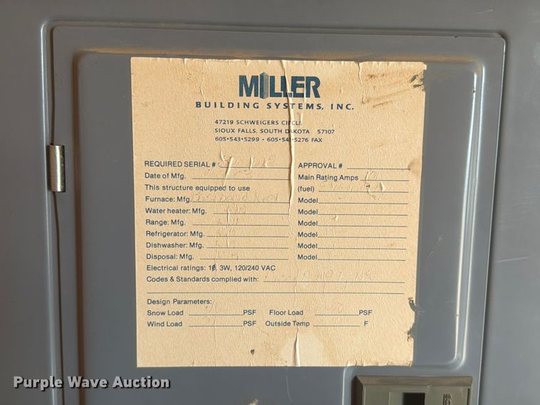 image for item EA0398 2003 Miller office trailer