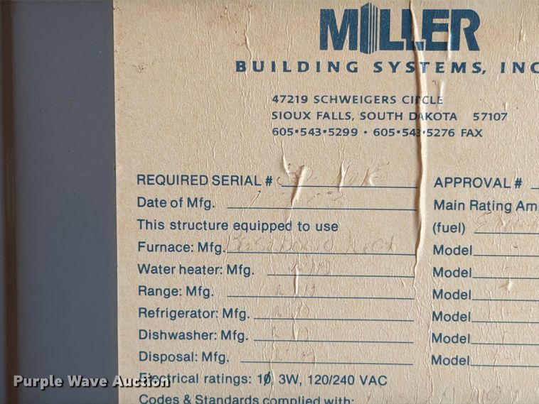 image for item EA0398 2003 Miller office trailer