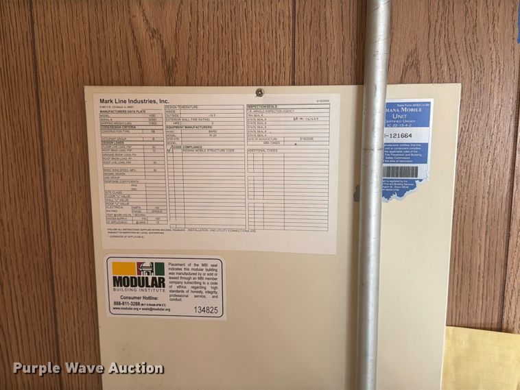 image for item EA0405 2006 Mark Line 1050 office trailer