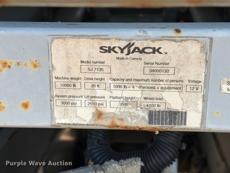 image for item EA0415 2003 Skyjack SJ7135 scissor lift