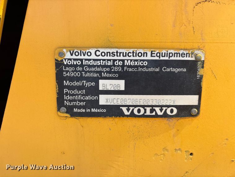 image for item EL2568 2014 Volvo BL70B backhoe