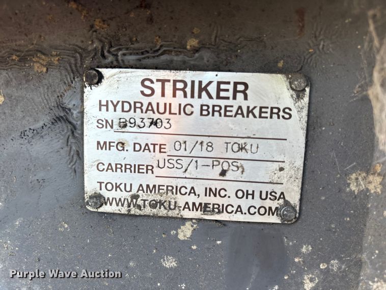image for item EL2589 2018 Striker skid steer breaker