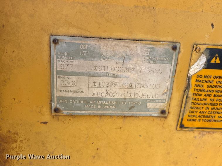 image for item EO4451 1992 Caterpillar 973 LGP track loader