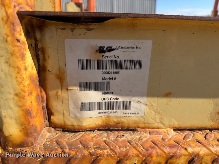 image for item ER1969 2012 JLG 260MRT scissor lift
