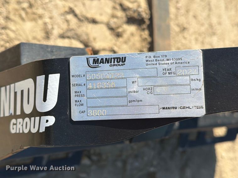 image for item ER1972 Manitou 50504723 skid steer forks
