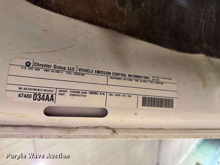 image for item ER1976 2014 RAM 3500 pickup truck
