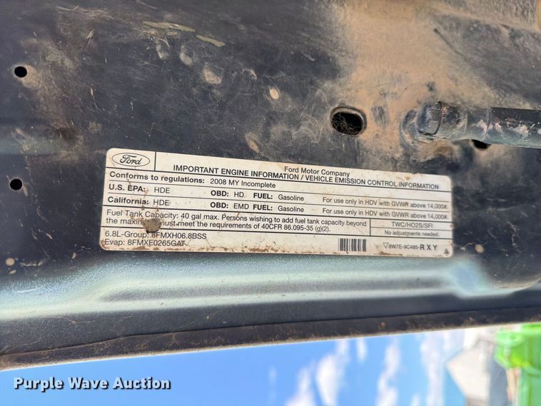 image for item ER1982 2008 Ford F450 Super Duty flatbed truck
