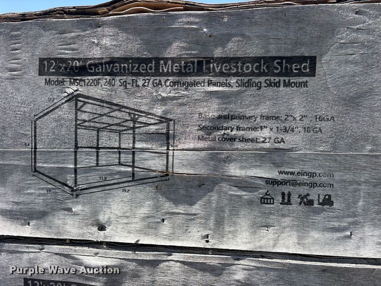 image for item ET0474 (4) 2024 Valley Pioneer MSC1220F livestock sheds